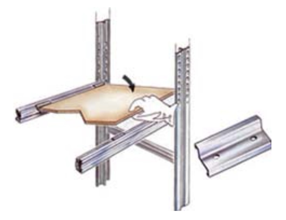 Plattenträger Metalsistem mit Holzboden