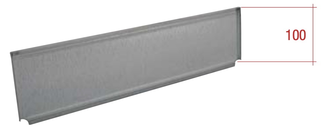 Trennblech 100 für aufgesetzte Lagerwanne Metalsistem